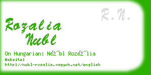 rozalia nubl business card